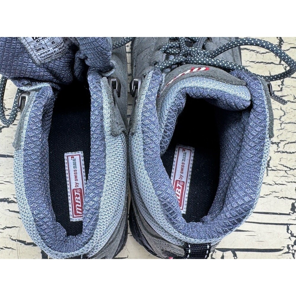 MBT Gray Leather Lace Up Round Toe Outdoor Hiking Boot W Original Box Womens 6 - Picture 6 of 16